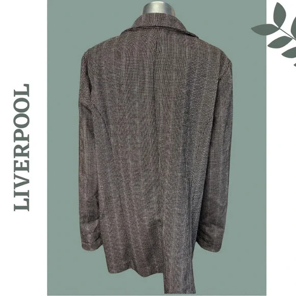 Liverpool LM1210CA71 Boyfriend Blazer with Princess Dart Brown  Size Extra Large - Picture 6 of 11